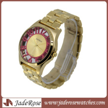 Número de color rosa en la caja Reloj de pulsera de moda